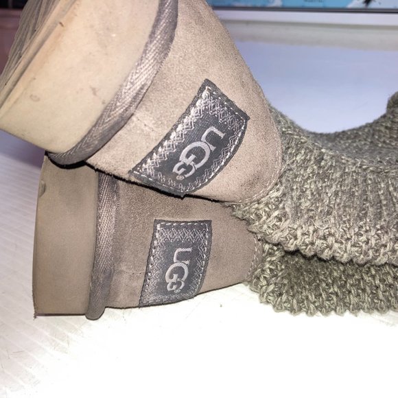 UGG Cardy Knit Boots Womens 1094949 Sz 8 Gray - Picture 7 of 13